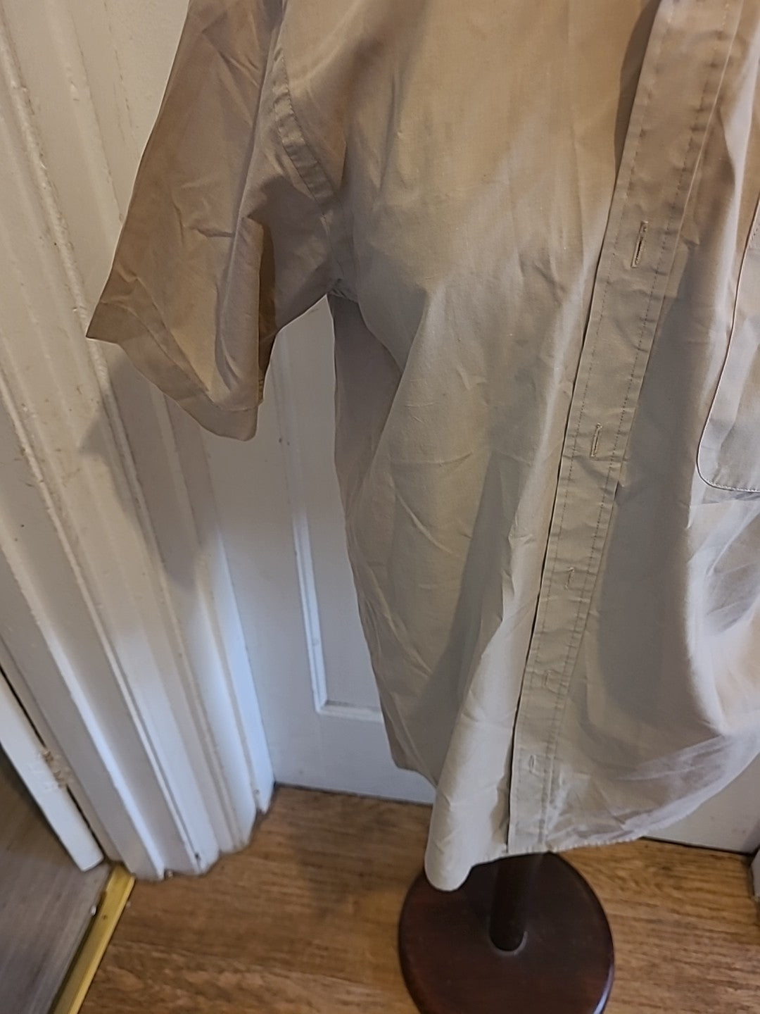 Mens George Size 16" Beige Short Sleeved Shirt