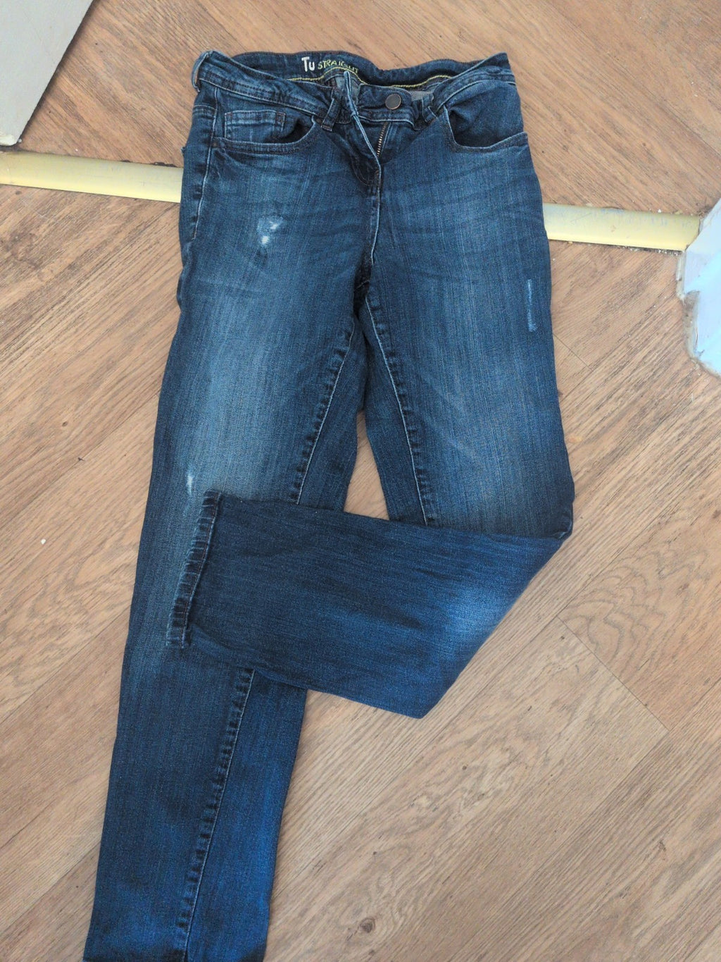 Ladies Tu Size 10short Straight Jeans Blue