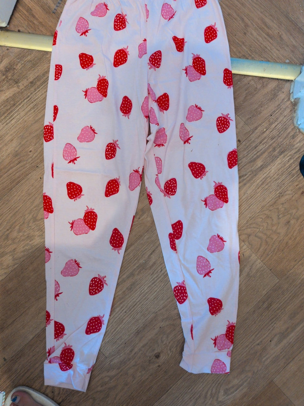 Ladies George 8-10 Strawberry Pattern Pyjama Set