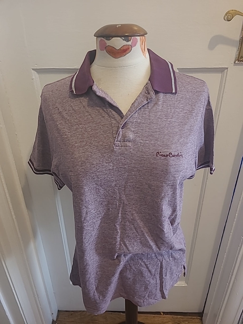 Mens Pierre Cardin Size Small Purple Short Sleeved Polo