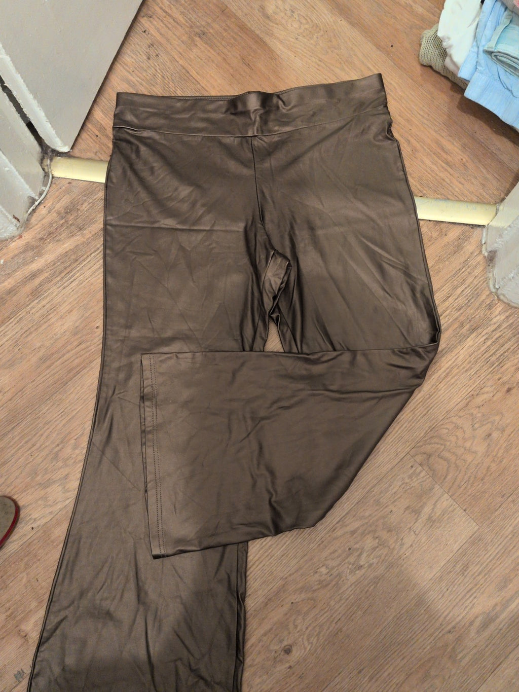 XL Shimmer Bronze Straight Leg Trousers