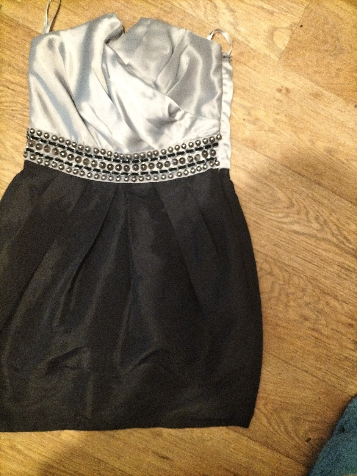 Ladies Madam Rage Size 8 Grey And Black Short Dress