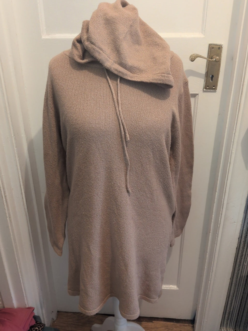 Shein Large Brown Hooded Long Sleeve Jumper Dress