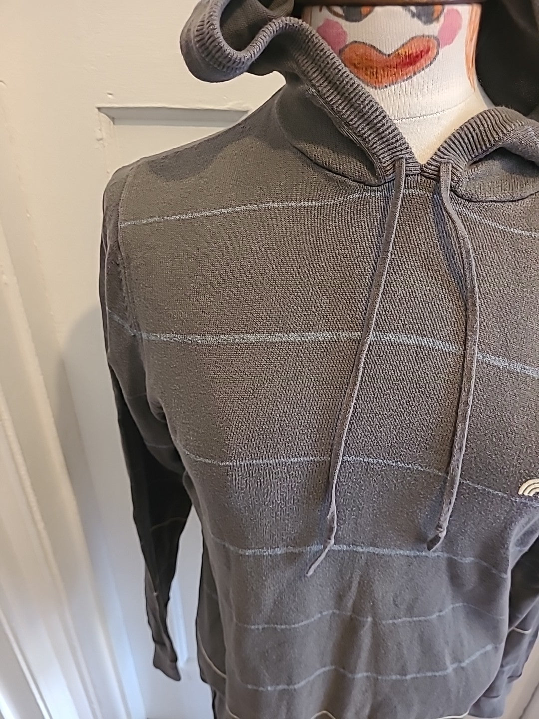 Mens Soulcal Size Small Green/grey/blue Long Sleeved Pullover Hoodie
