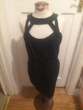 Ladies M&Co Size 14 Black Sleeveless Zipped Back Sleeveless Dress