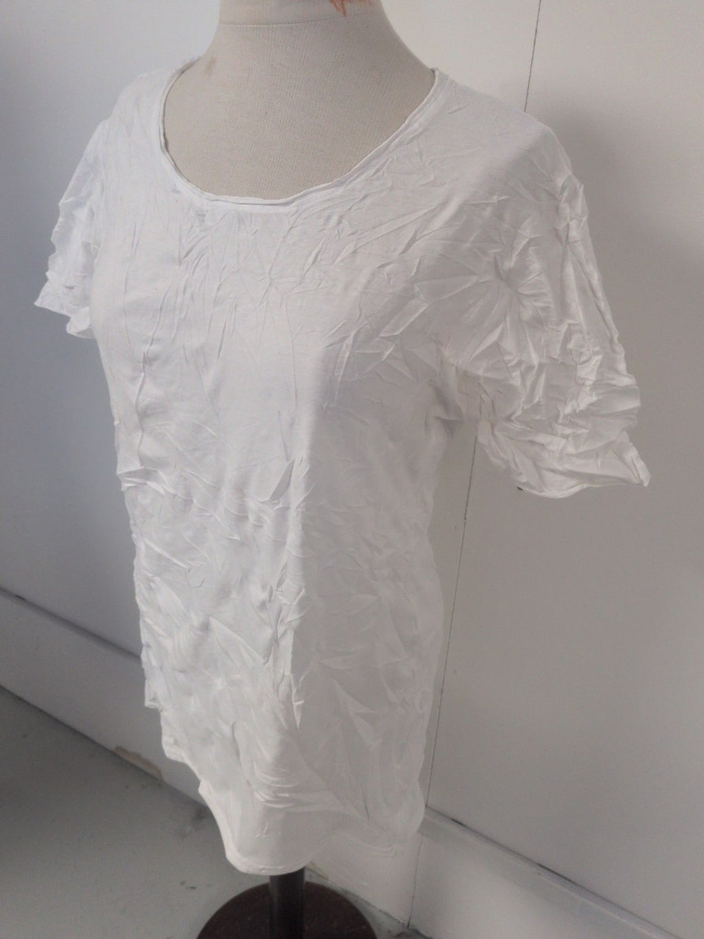 Ladies Zara Size Small White Short Sleeve Longline Tee