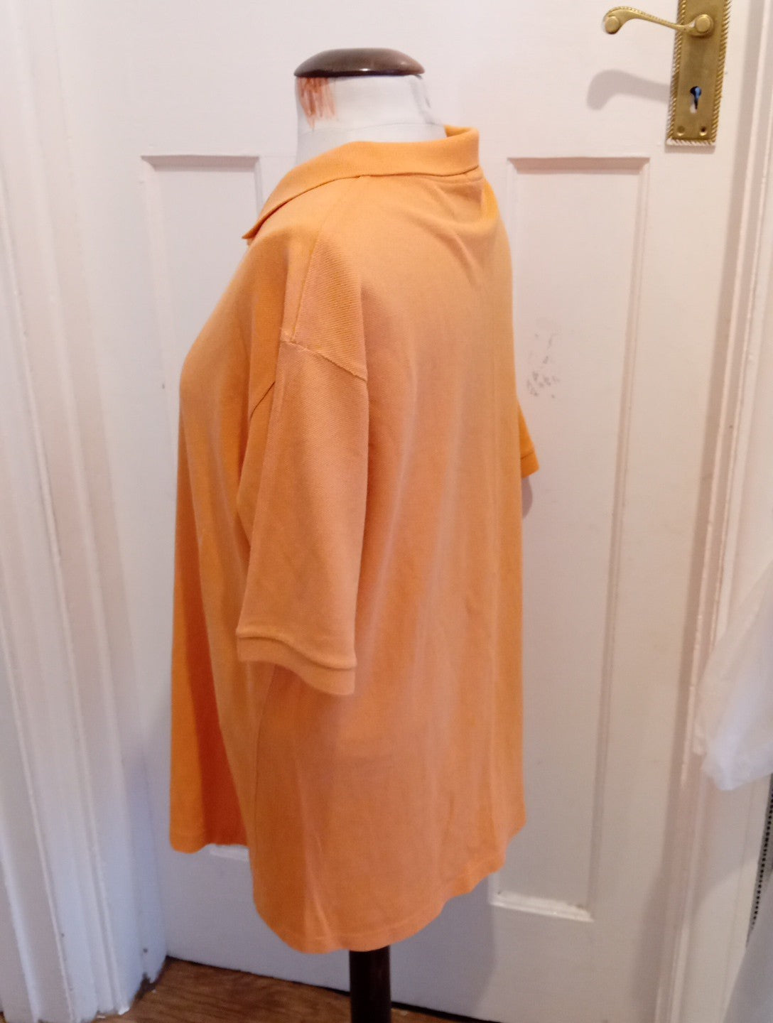 Mens St Michael Size Large Orange Short Sleeved Polo