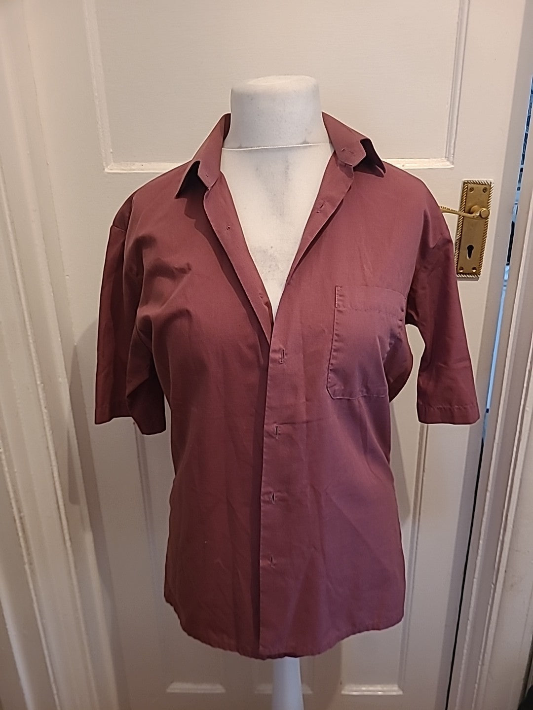 Mens Rael Brook Size M Purple Short Sleeved Shirt
