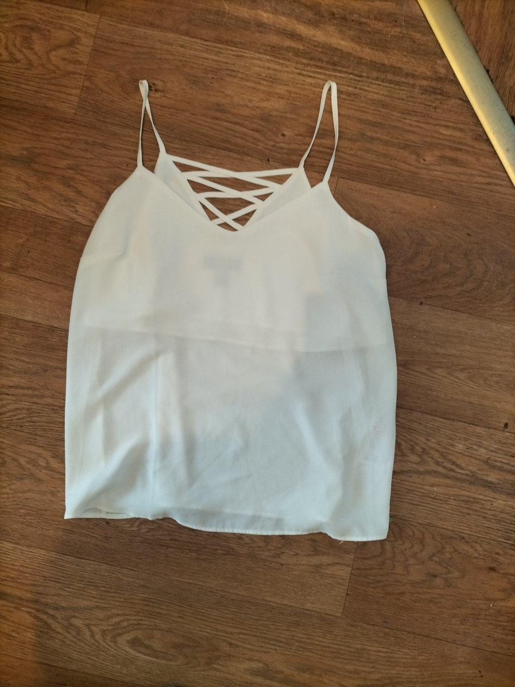 Ladies New Look Size 8 White Blouse Sleeveless