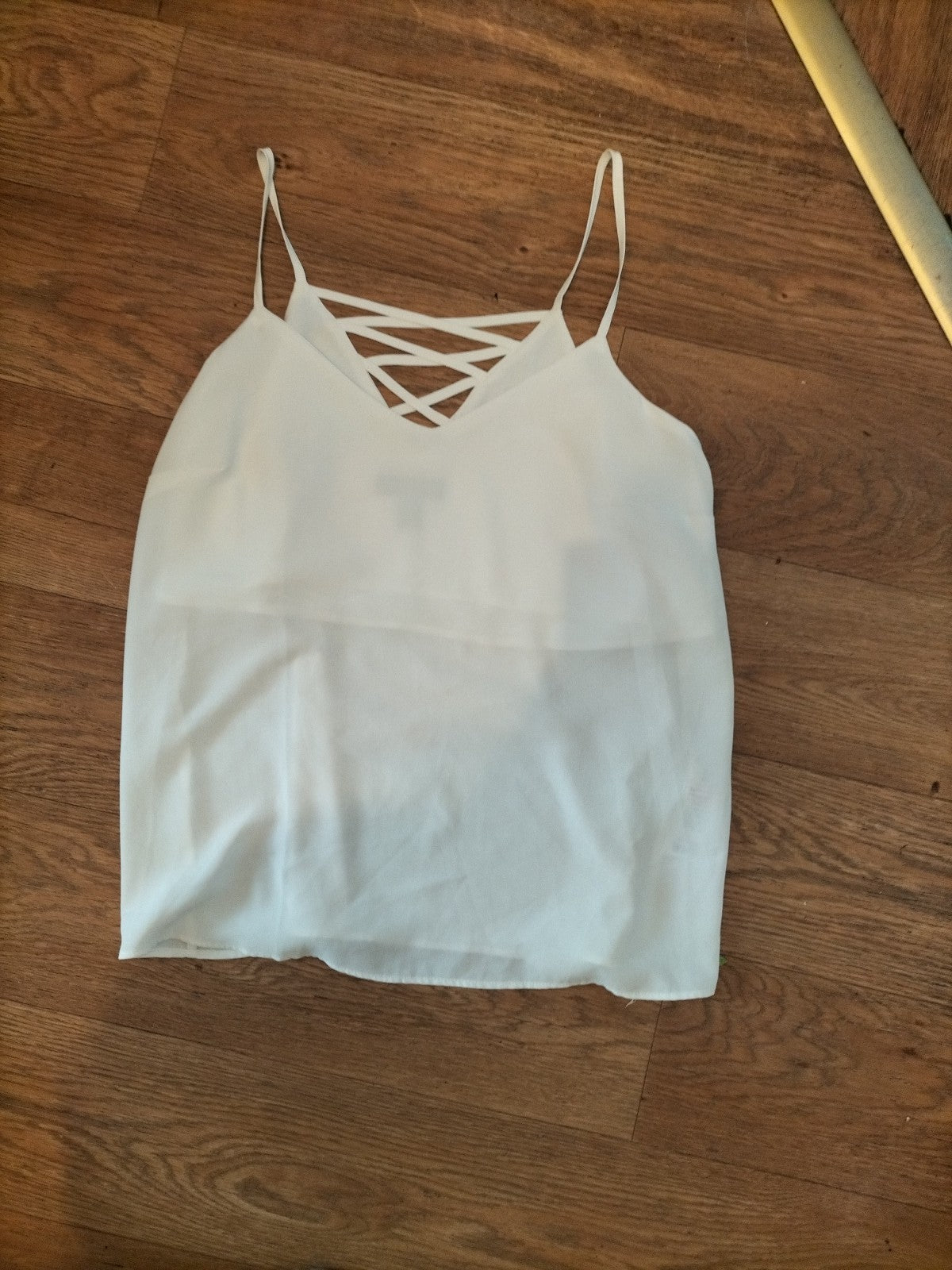 Ladies New Look Size 8 White Blouse Sleeveless