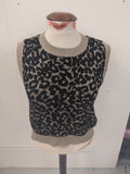 Primark Small Black And Gold Sleeveless Jumper