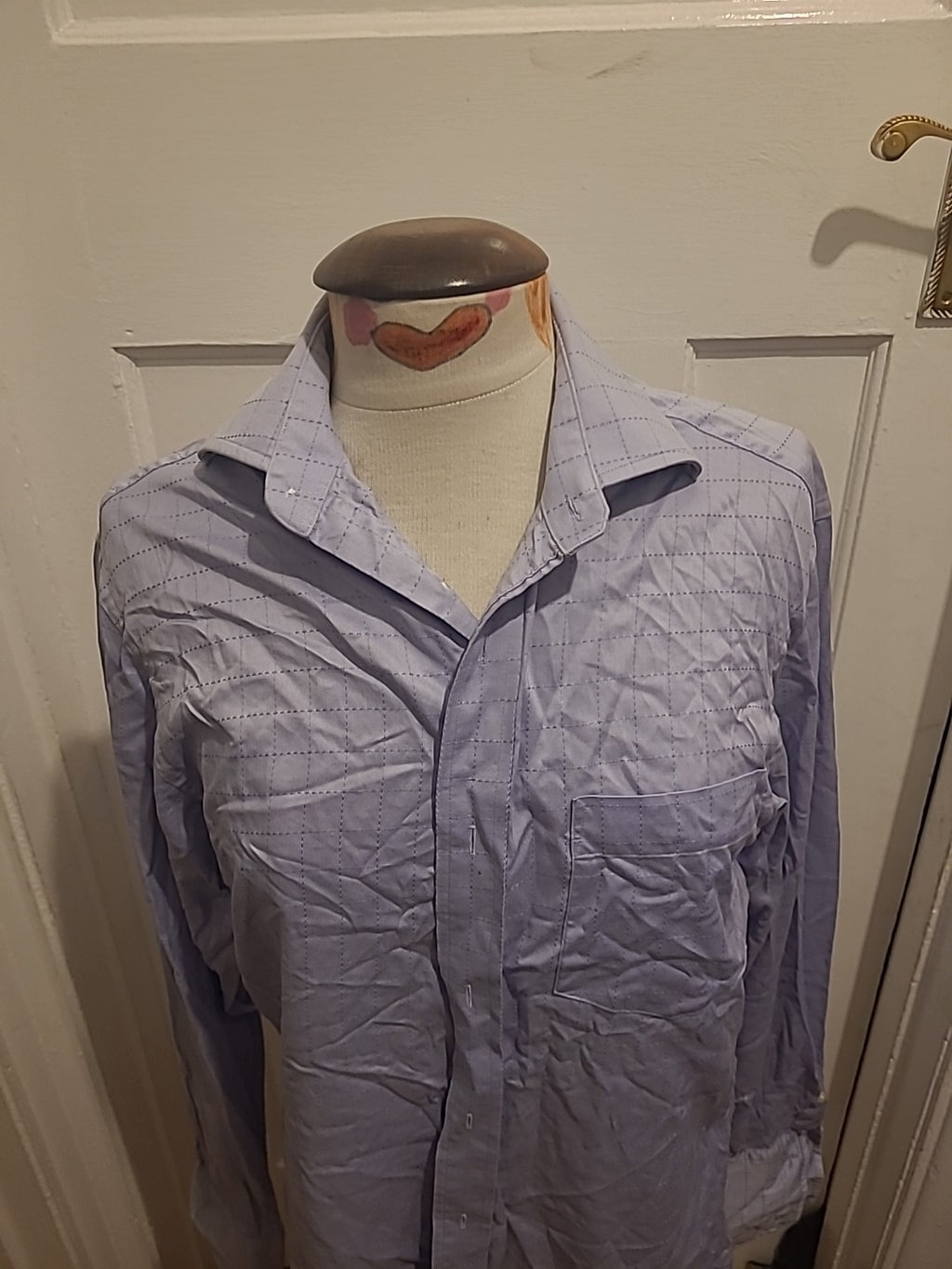 Mens Next Size 15" Luxury Superfine Cotton Purple Shirt
