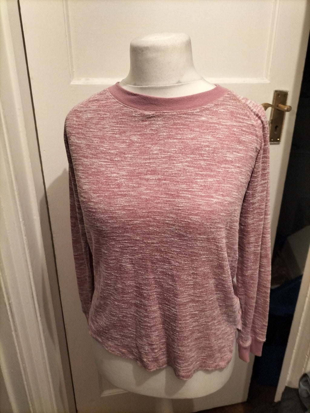 Ladies Peacocks Size 10-12 Pink Fleck Pyjama Top