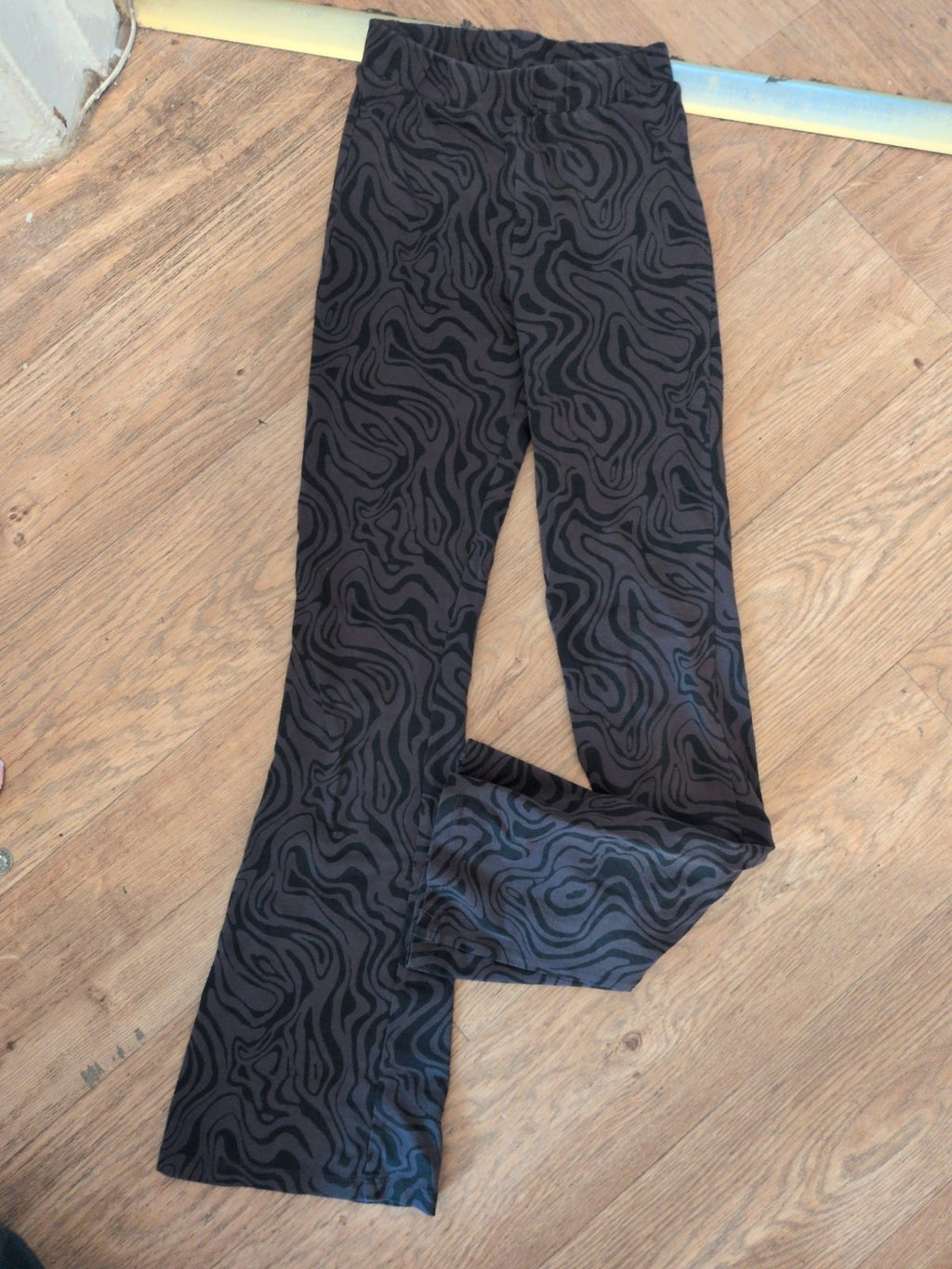 Girls 11-12 Years Brown And Black Leggings