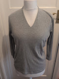 Viz.A.viz 14 V Neck Grey Long Sleeve T-shirt