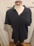 Mens F&F Size Large Black Short Sleeved Polo