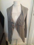 Ladies Per Una Size 10 Silver Grey Long Sleeved Cardigan