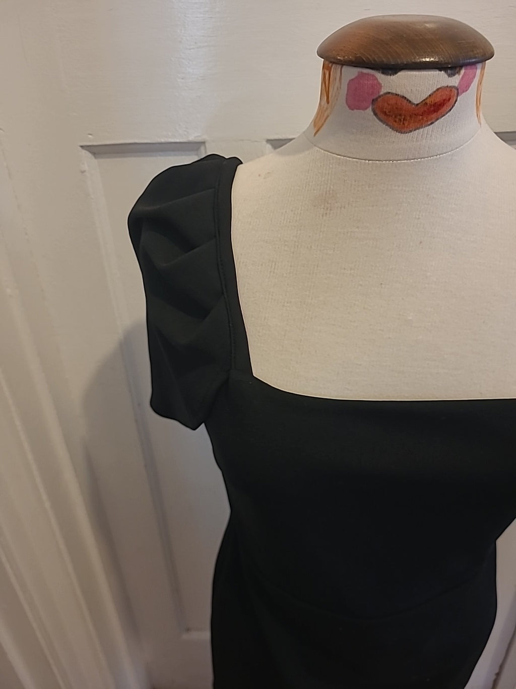 Ladies Miss Selfridge Size 12 Black Short Sleeved Dress