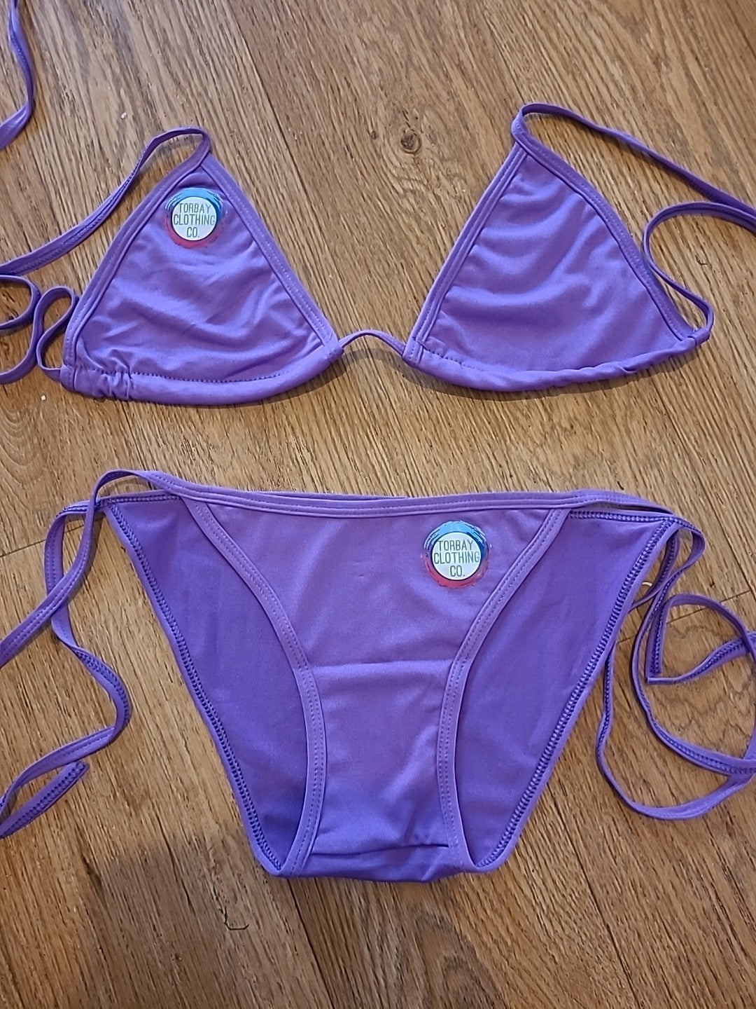 Brand New TorbayClothingCo Size Medium Purple Bikini Set