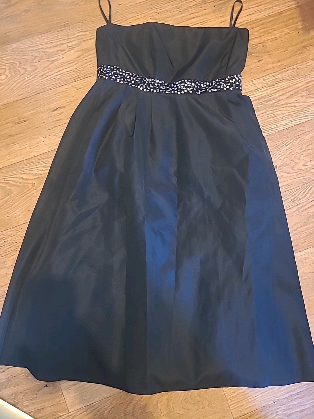 Ladies Zero Size Euro 36 Black Strapless Sleeveless Boned Dress