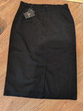 Brand New Modern Classics 16 Black Lined Midi Skirt