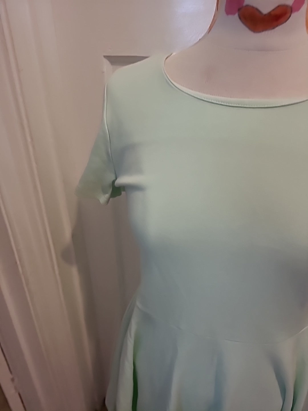 Brand New Ladies H+M Size Medium Mint Green Short Sleeved Dress