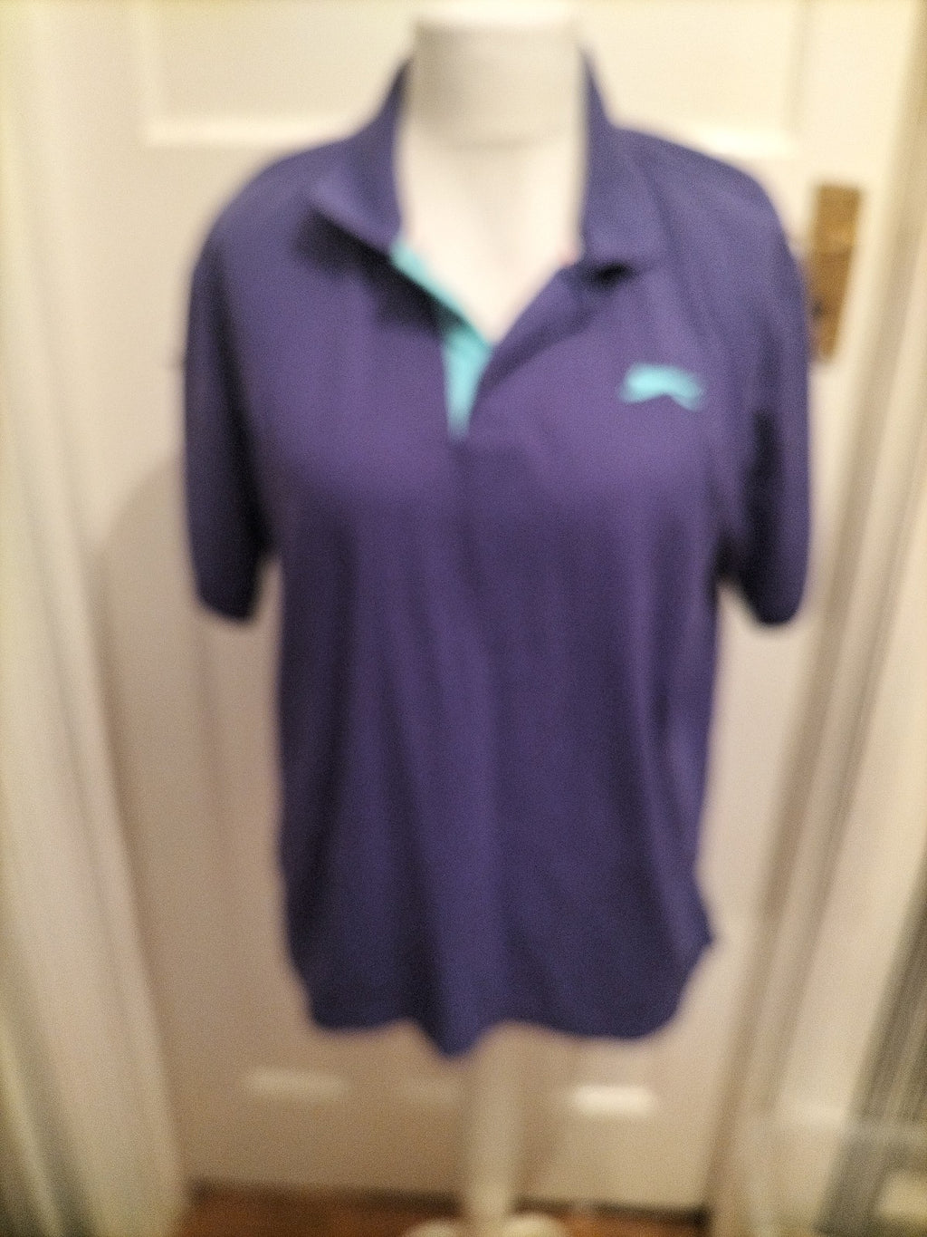 Ladies Slazenger Size XL Purple Short Sleeve Polo