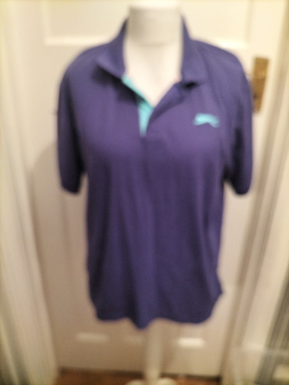 Ladies Slazenger Size XL Purple Short Sleeve Polo