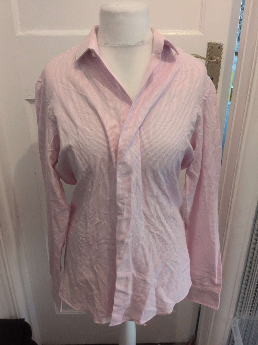 Next Shirting 16.5 Pink Slim Fit Long Sleeve Shirt