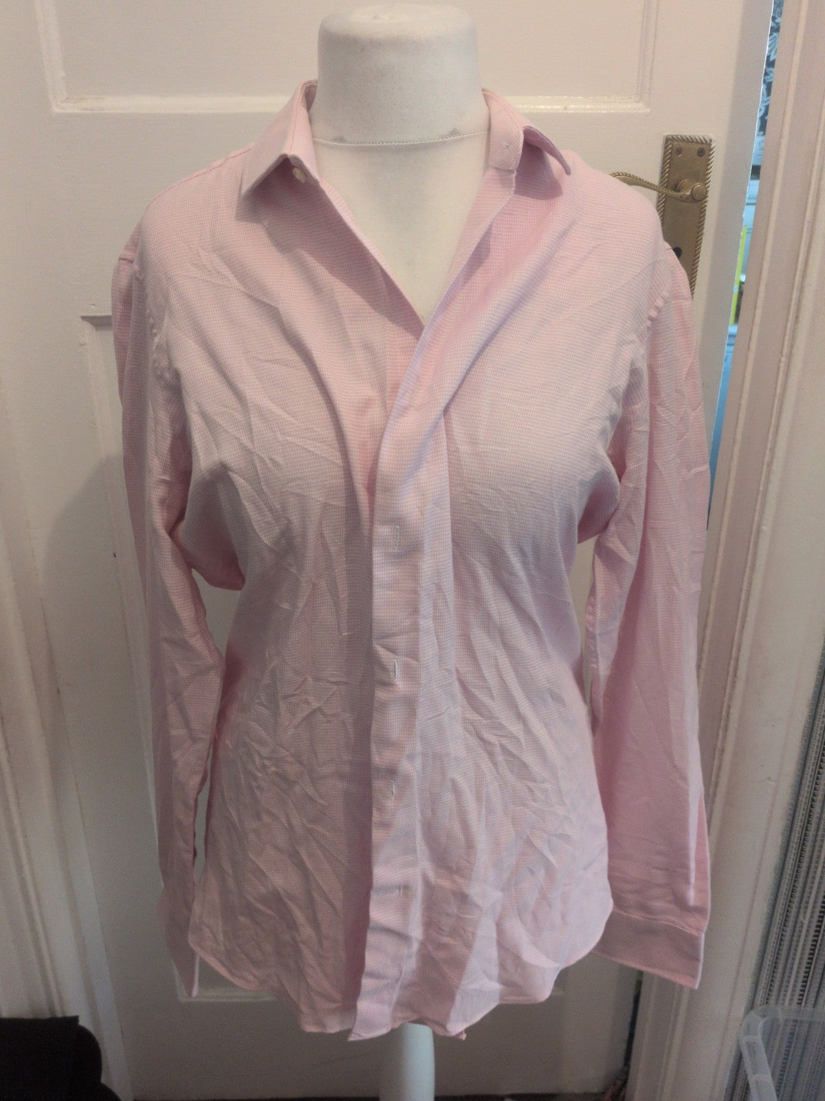 Next Shirting 16.5 Pink Slim Fit Long Sleeve Shirt