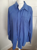 Mens Renzo Size 18-18.5" Blue Long Sleeved Shirt