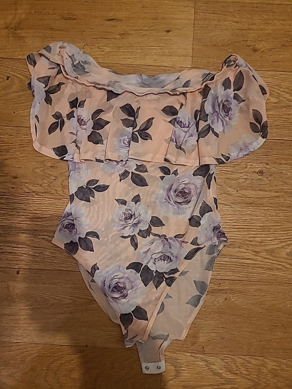Ladies Newlook Size 14 Pink Floral Top