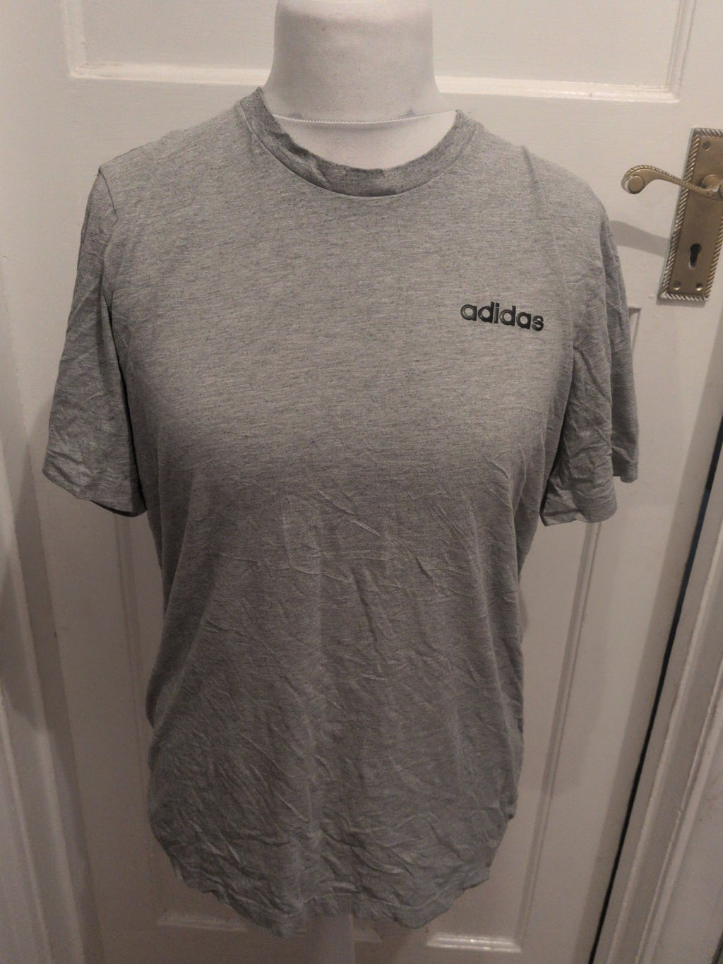 Adidas Large Grey Round Neck Short Sleeve T-shirt