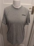 Adidas Large Grey Round Neck Short Sleeve T-shirt