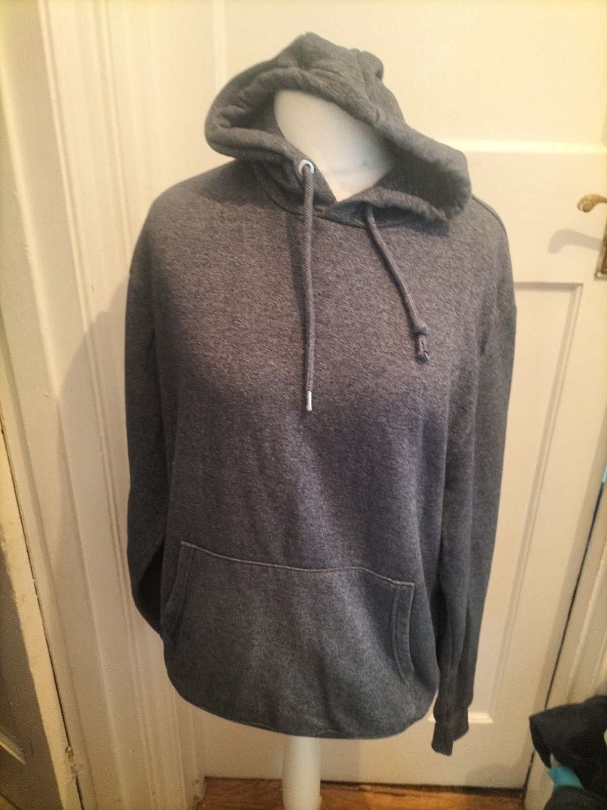 George Large Grey Navy Fleck Pullover Hoodie