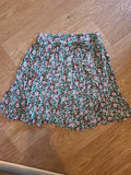 Ladies Zara Size XS Green Floral Elasticated Mini Skirt