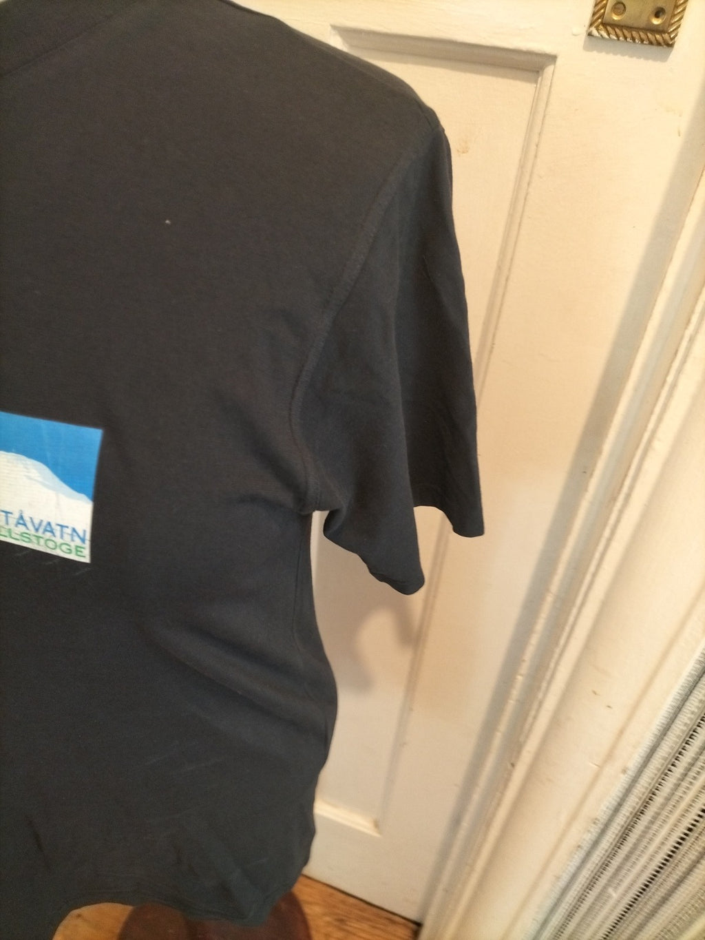 Ladies Green Cotton Size XS black Short Sleeved Tshirt