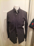 Mens Jack Wills Size Small Charcoal Patterned Long Sleeved Shirt