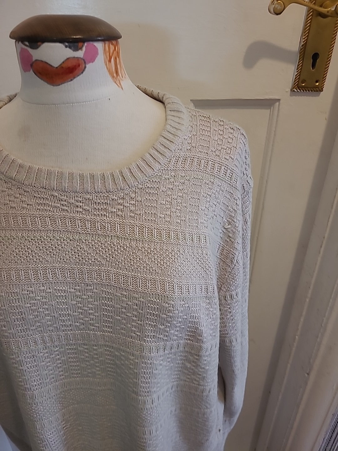 Mens George Large Stone Long Sleeved Pullover Jumper
