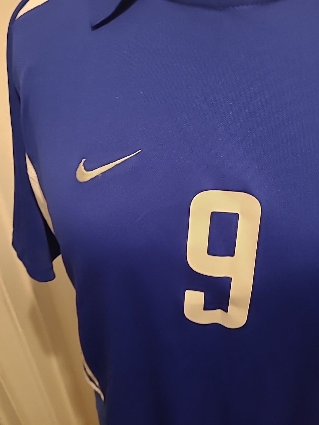 Mens Nike Size Medium Dri Fit Brazil Blue "Ronaldo" Shirt