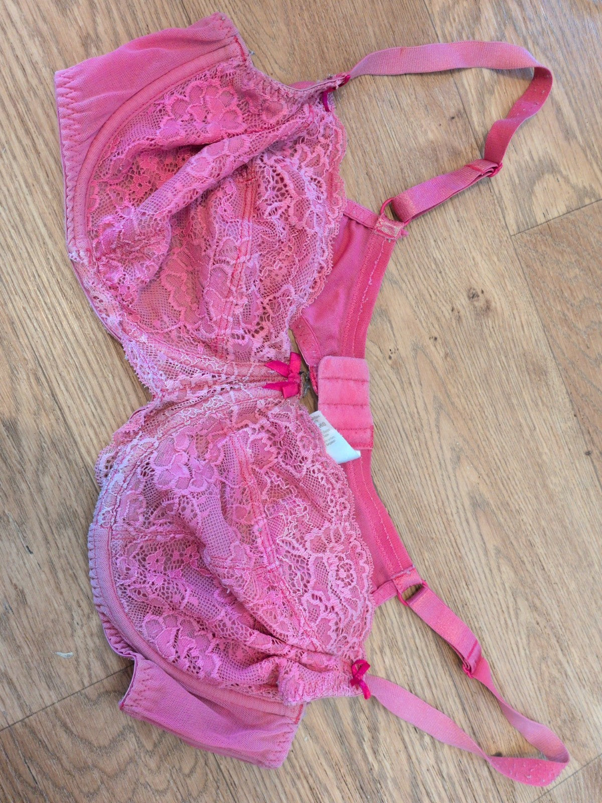 George 40D Pink Wired Floral No Pad Bra
