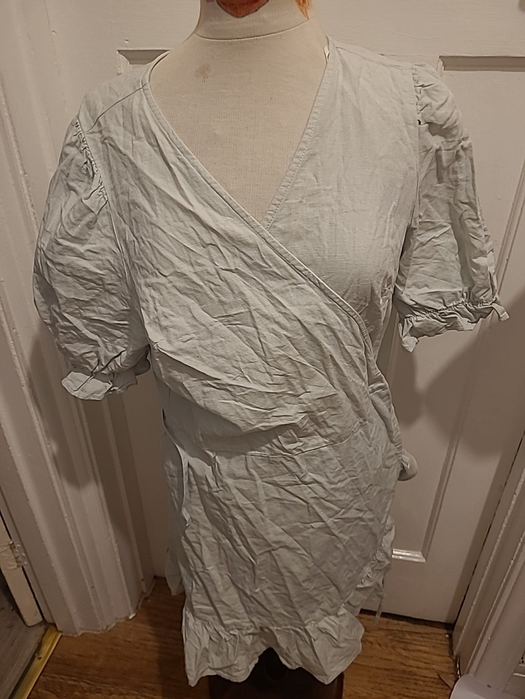 Ladies Primark Size 20 Pale Mint Short Sleeved Dress