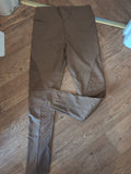 Ladies Apricot Size Medium Brown Pleather Leggings
