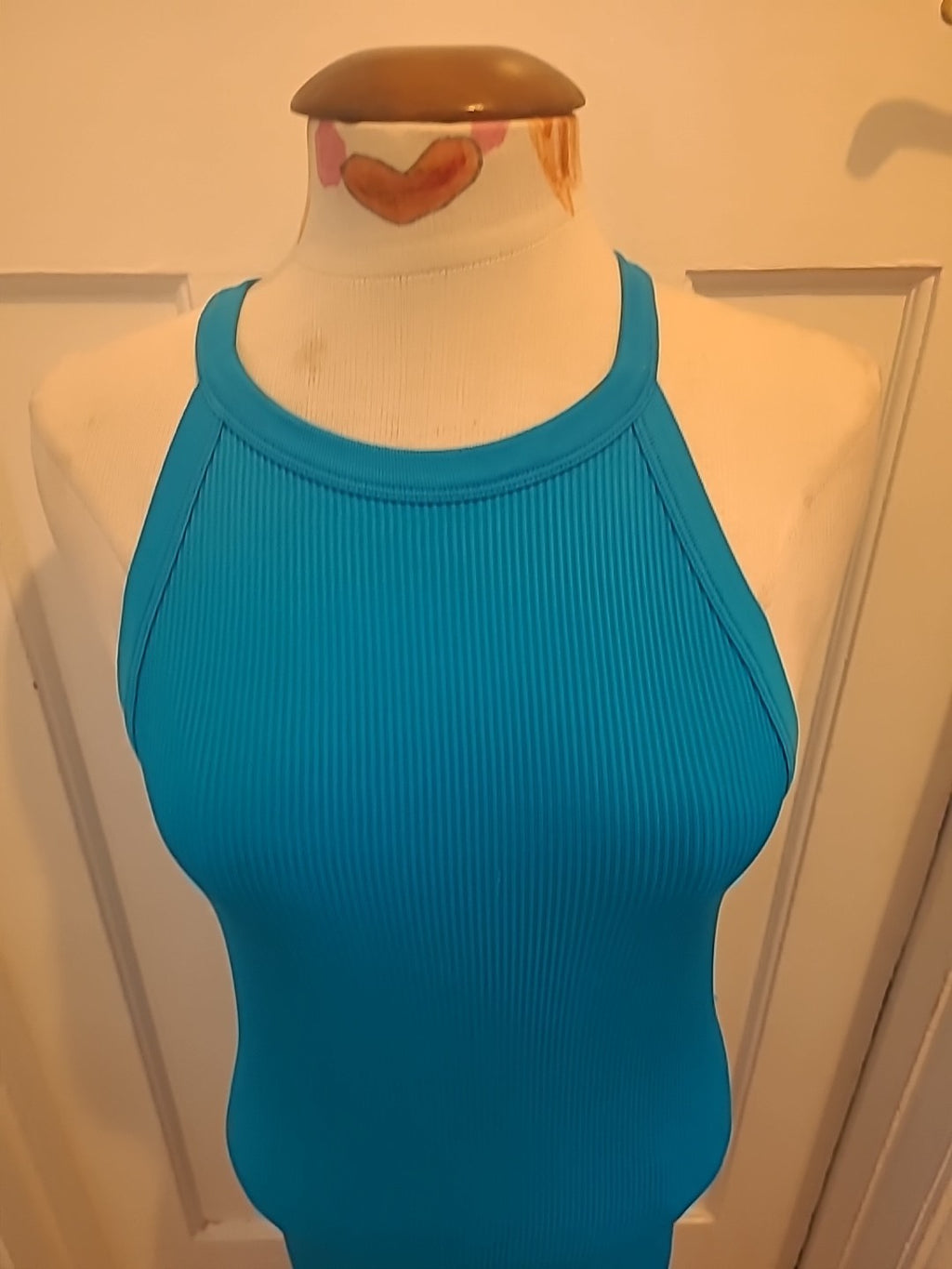 Ladies Primark Size 12-14 Blue Sleeveless Dress