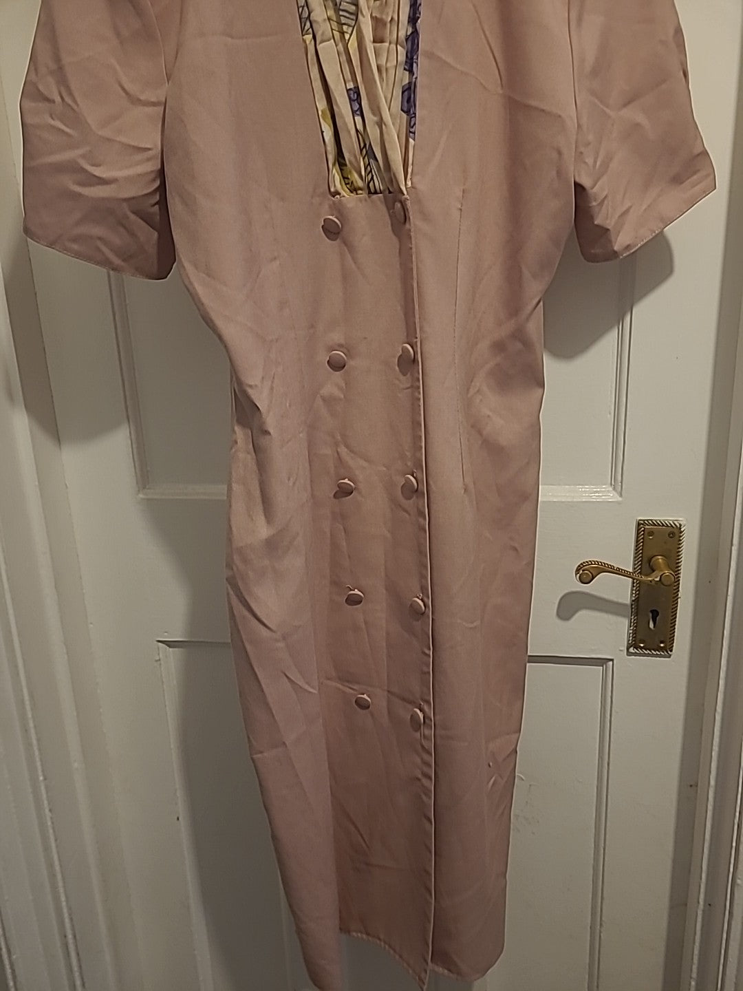 Ladies Saintmain Size 12 Pale Pink Shirt Sleeve Button Down Dress