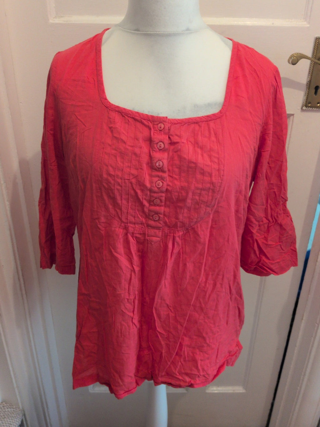 Casual&Co Medium Hot Pink Half Sleeve Lightweight Blouse