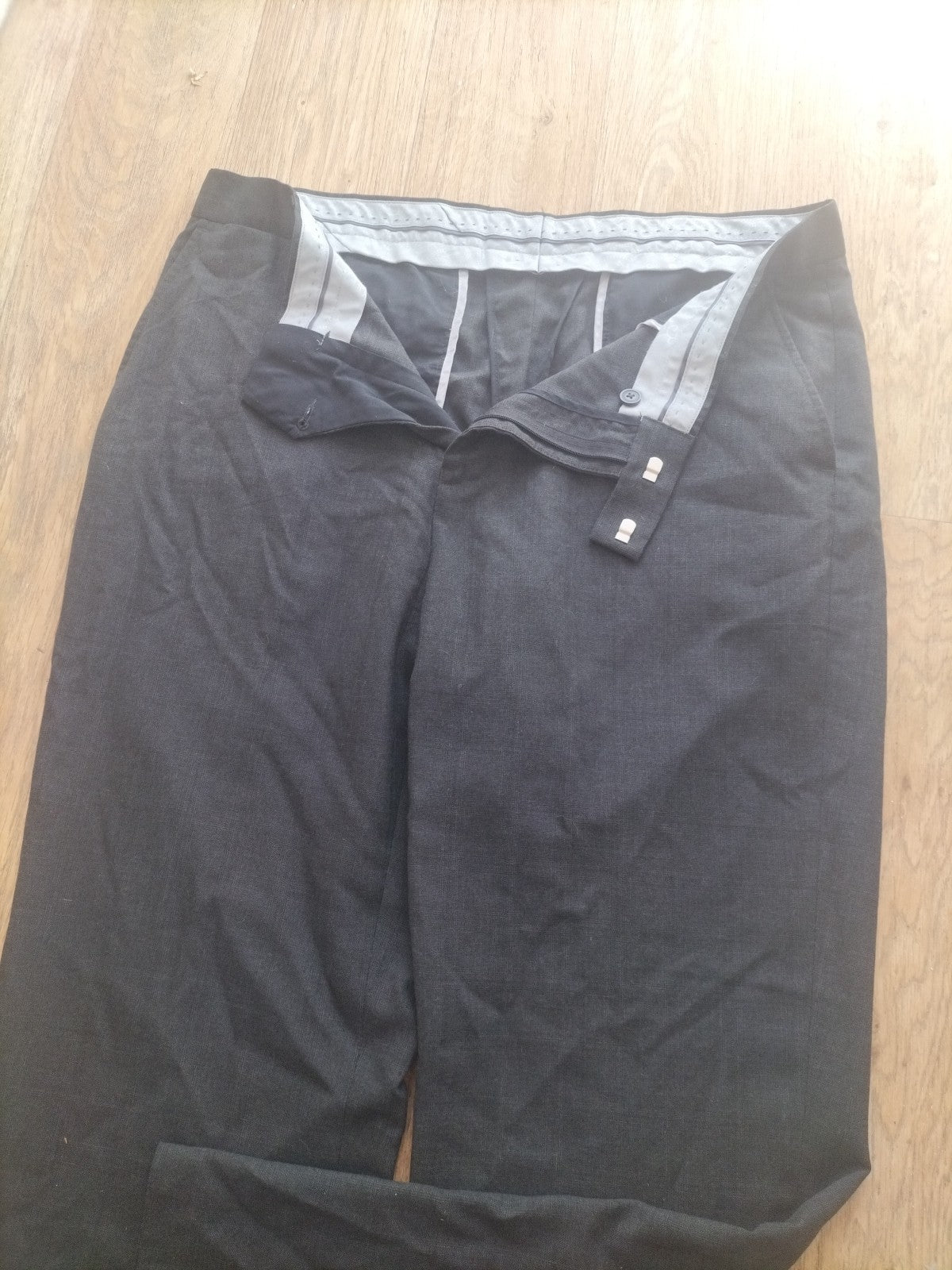 Mens Debenhams Size 38R Navy Trousers