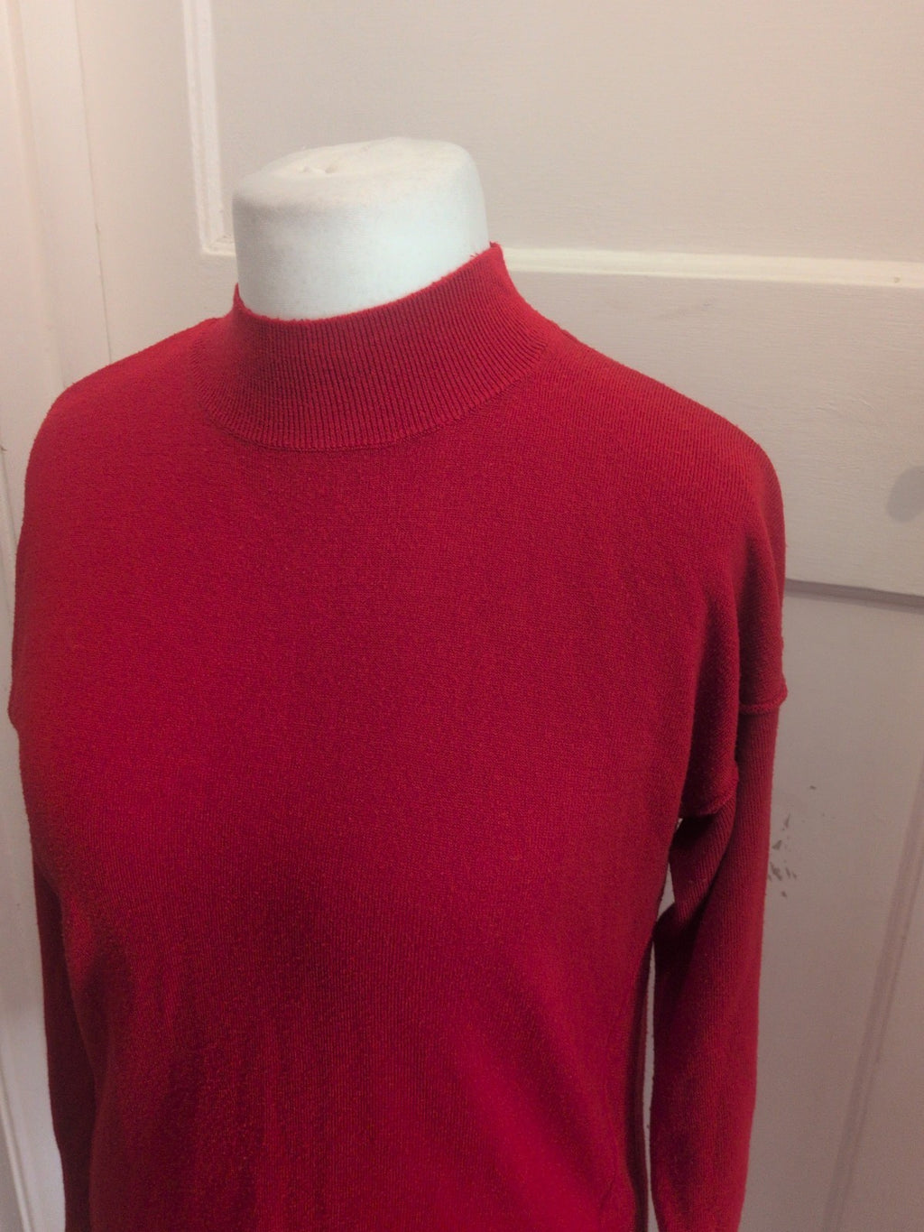 Ladies Long Line Red Jumper Size M Papaya Free Delivery