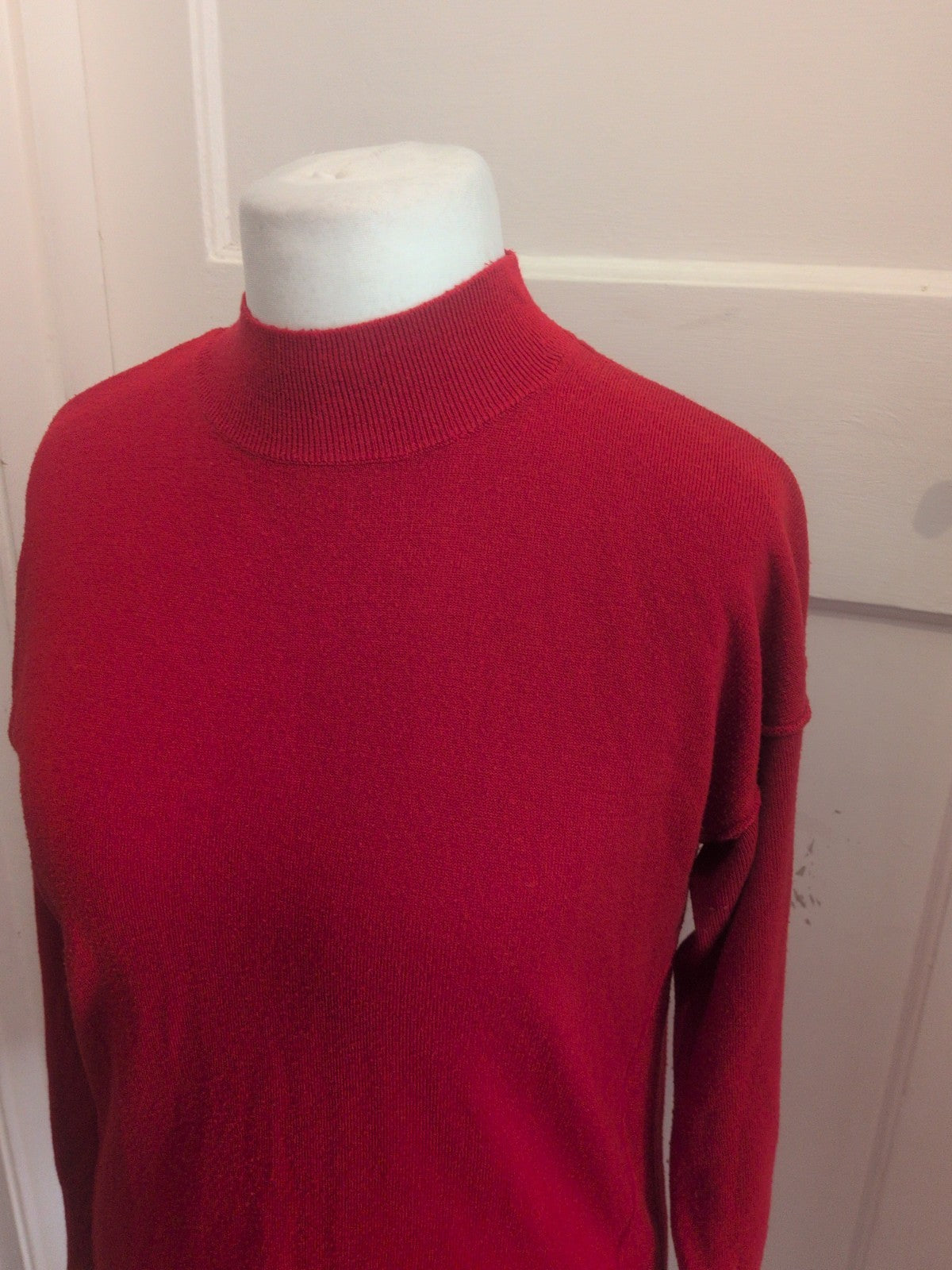Ladies Long Line Red Jumper Size M Papaya Free Delivery