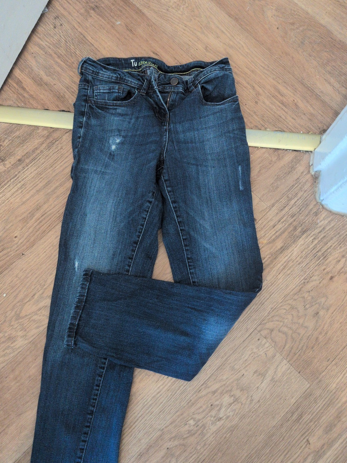 Ladies Tu Size 10short Straight Jeans Blue